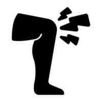 Creative design icon of knee pa vector