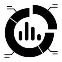 A solid design, icon of business chart vector