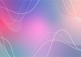 Abstract vivid gradient dynamic line minimal decoration background vector