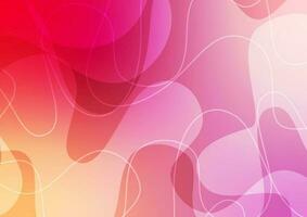 Line wave pink gradient cover banner dynamic art background vector