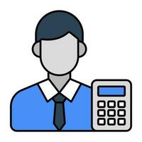 Modern design icon of accountant vector