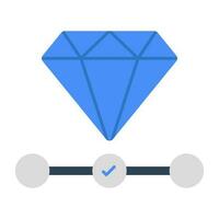 Trend design icon of diamond vector