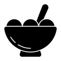 Food bowl icon in trendy design vector