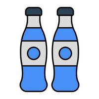 An icon design of milk bottles vector