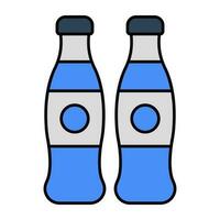 An icon design of milk bottles vector