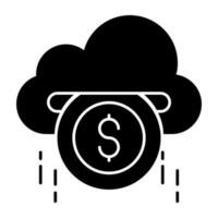 An icon design of cloud money vector