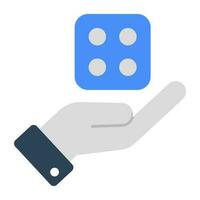A flat design, icon of ludo dice vector