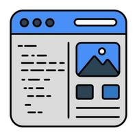 Unique design icon of web landscape vector