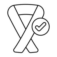 A beautiful design icon of awareness ribbon vector