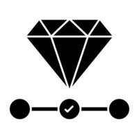 Trend design icon of diamond vector