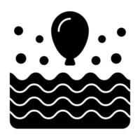 Creative design icon of water balloon vector