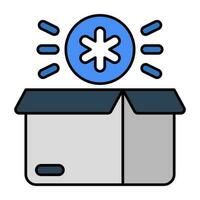An icon design of medical parcel vector
