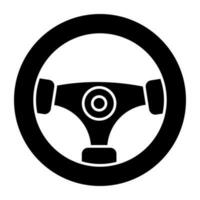 Editable design icon of car steering vector