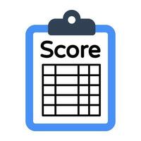 Score sheet icon in flat design vector