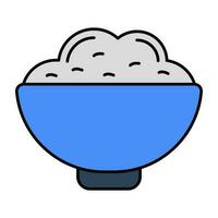 Food bowl icon in trendy design vector