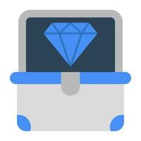 Trendy design icon of diamond vector