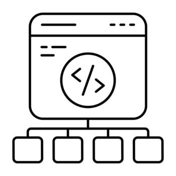 Unique design icon of web coding vector