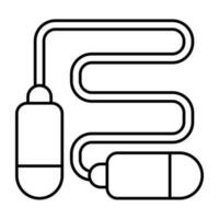 A linear design icon of skipping rope vector