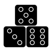 A solid design, icon of ludo dices vector