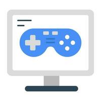 A flat design, icon of computer game vector