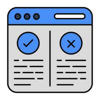 A perfect design icon of choose website vector