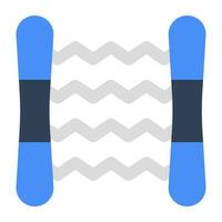 Conceptual flat design icon of stretching tool vector