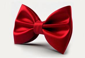 red bow tie on a white background. photo