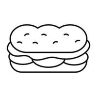 icono de diseño moderno de hamburguesa de perrito caliente vector