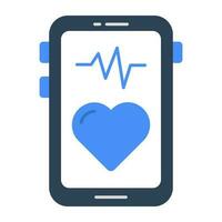 Trendy vector design of mobile medical app