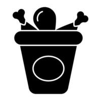 A perfect design icon of drumstick bucket vector