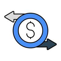 Creative design icon of money transfer vector