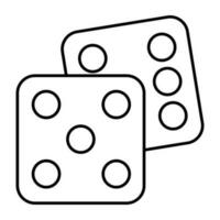 A linear design, icon of ludo dices vector