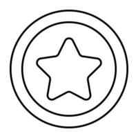 A linear design icon of casino token vector
