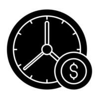 Trendy vector design of time is money