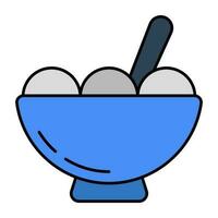 Food bowl icon in trendy design vector