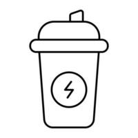 An editable design icon of energy drink vector