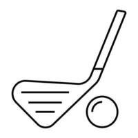 A linear design icon of ice hockey vector