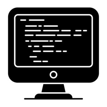 único diseño icono de fuente código vector