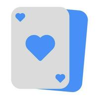 A flat design of poker cards icon vector