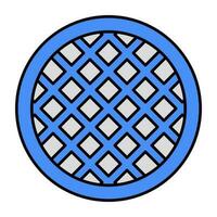 An editable design icon of waffle vector