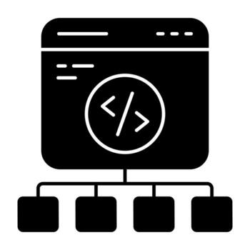 Unique design icon of web coding vector