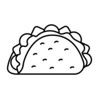 un boca riego icono de taco vector