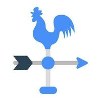 Editable design icon of weathercock vector