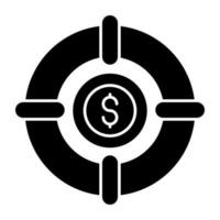 Trendy design icon of money target vector