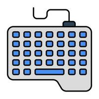 A flat design, icon of keyboard vector