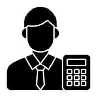 Modern design icon of accountant vector