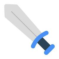 A flat design, icon of sword vector