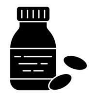 A unique design icon of pills bottle vector