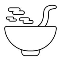 Soup bowl icon in trendy design vector
