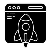 Conceptual design icon of web launch vector